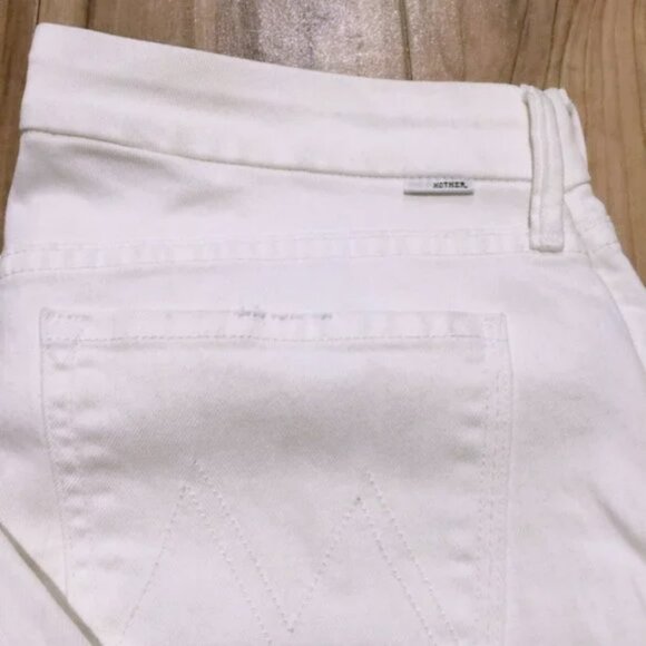 MOTHER Jeans 32x26 Japanese Kaihara Denim Stretch Distressed Jean Glass Slipper - Picture 8 of 11